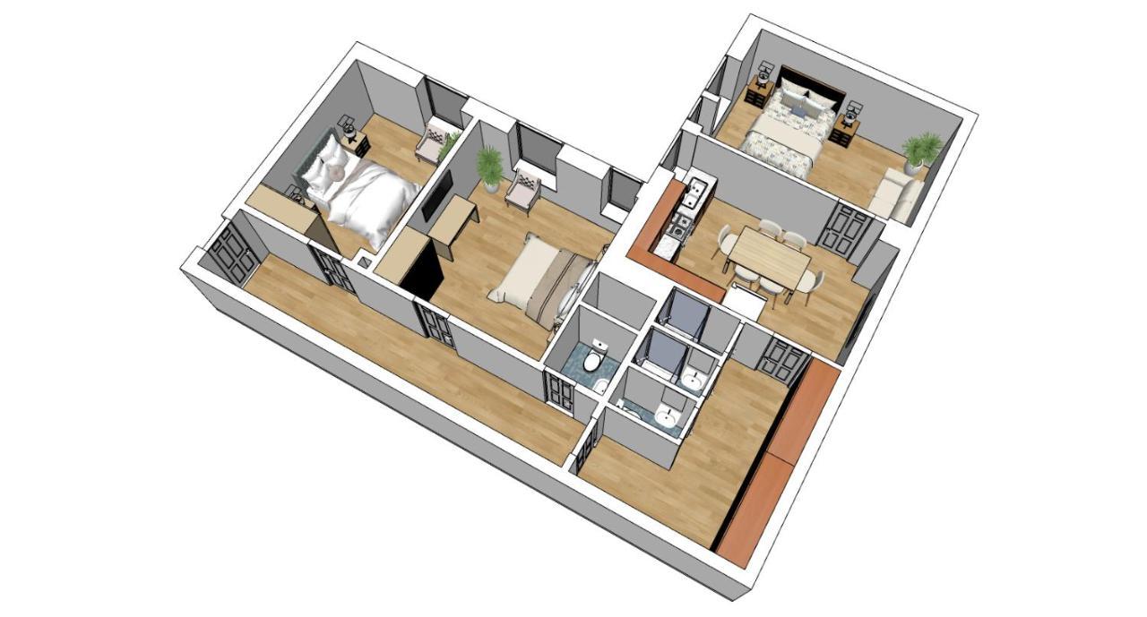 Flatista Homes - Central Station - 3Br Munchen Bagian luar foto