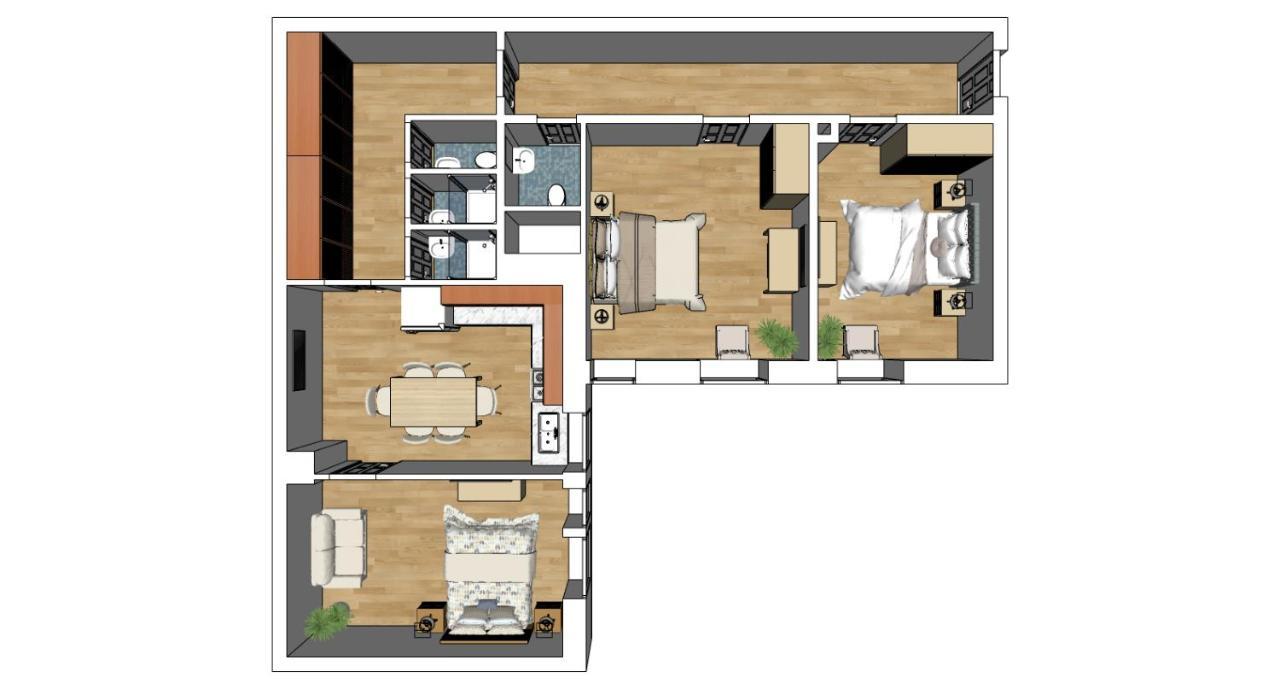 Flatista Homes - Central Station - 3Br Munchen Bagian luar foto